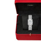 Cartier Tank Française Watch, Small Model, Quartz Movement, Steel, Diamonds