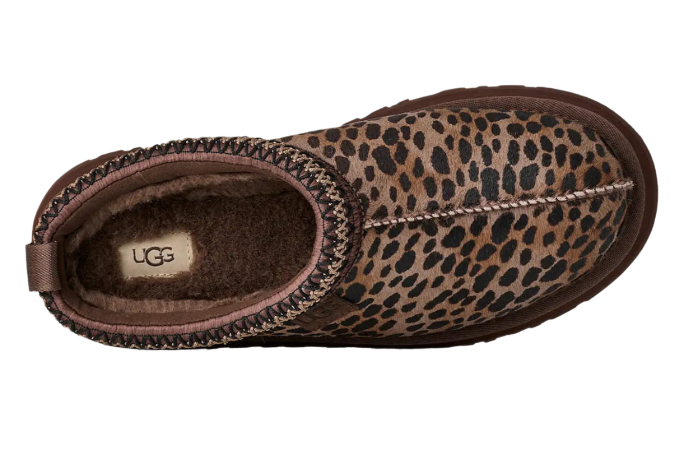 UGG Tazz Slipper Caspian Leopard Print Burnt Cedar (Women's)