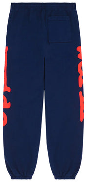 Sp5der Navy & Red Beluga Sweatpants
