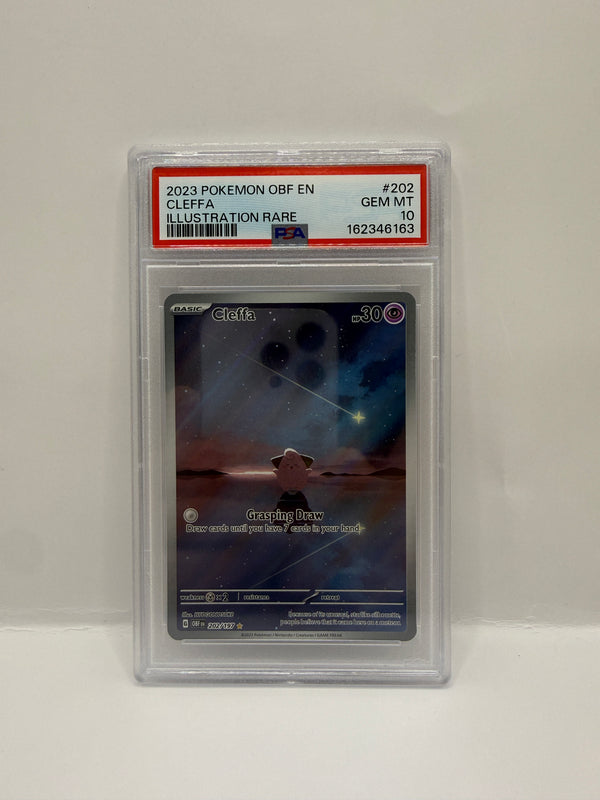 2023 Pokémon SV Obsidian Flames Cleffa Illustration Rare #202 PSA 10 GEM MINT