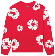 Denim Tears Long Sleeve Cotton Wreath Tee Red