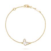 Van Cleef & Arpels Sweet Butterflies bracelet 18K yellow gold, Mother-of-pearl