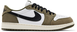 Air Jordan 1 Retro Low Olive Moyen Blanc Sommet Blanc Voile Noir