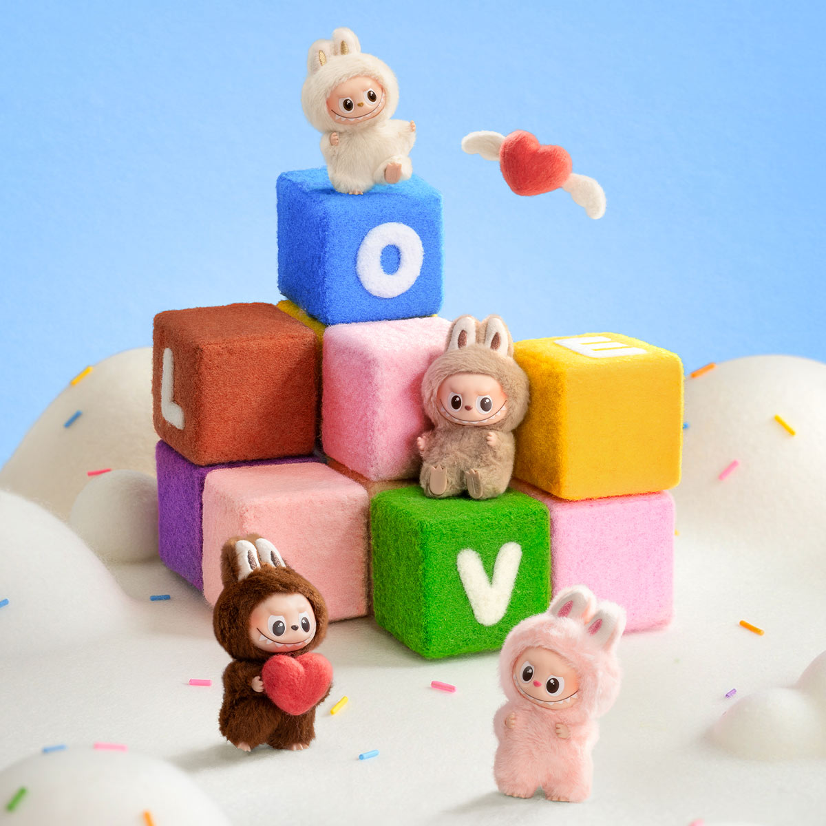 Pop Mart Labubu The Monsters Pin for Love Series Vinyl Plush Pendant (A-M) Single Blind Box