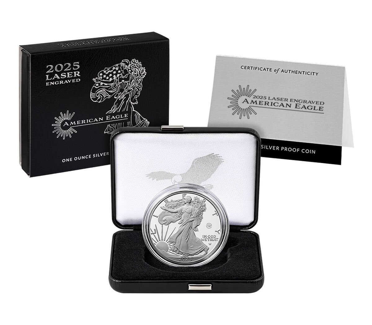 2025 Laser Engraved American Eagle One Ounce Silver Proof Coin - West Point (W)
