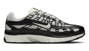 Black and white running shoe on a white background