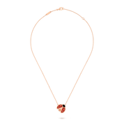 Van Cleef & Arpels Lucky Spring pendant, open wings ladybug 18K rose gold, Carnelian, Onyx