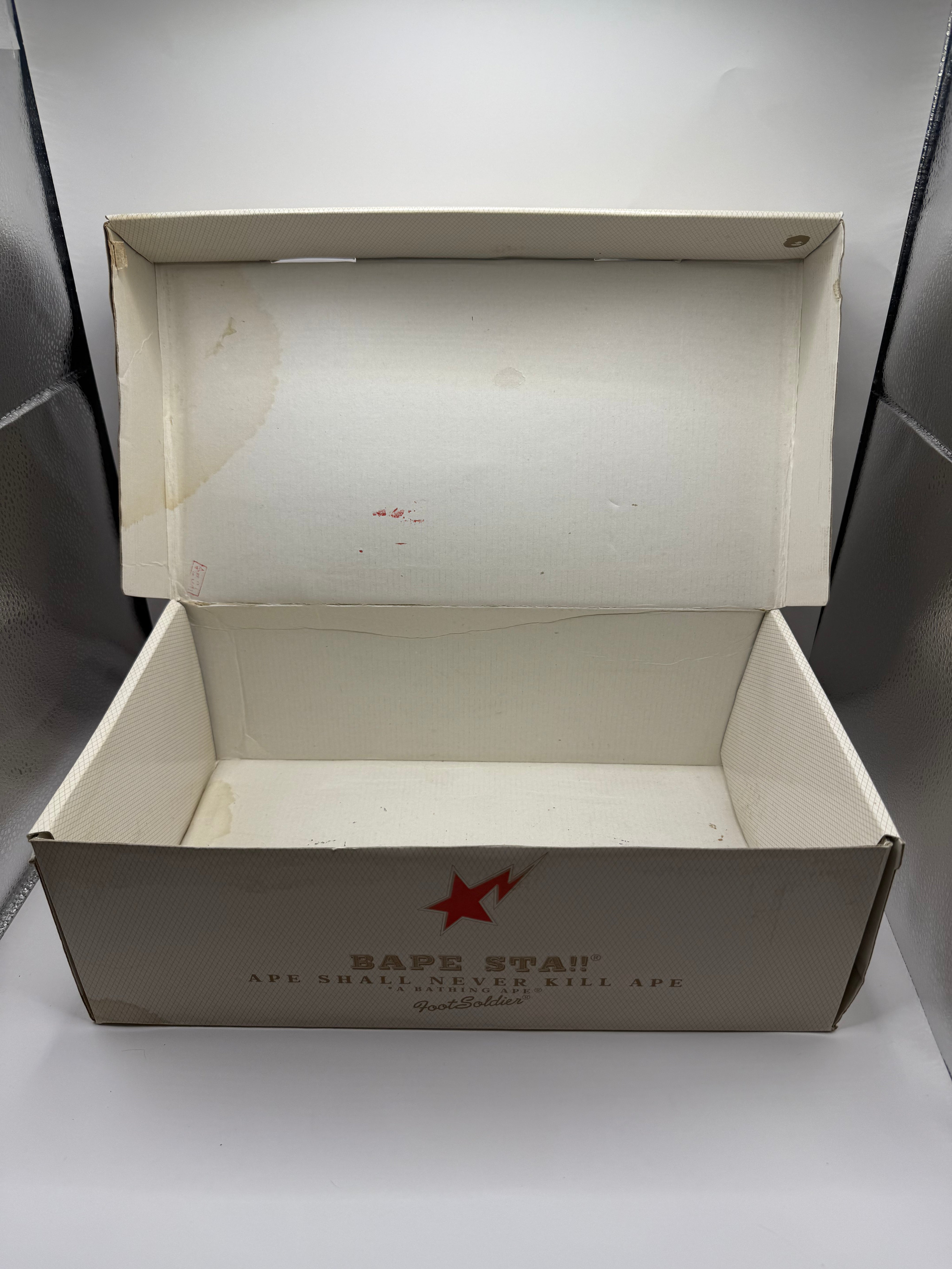 Vintage A Bathing Ape Bape Sta  Foot Soldier Orange / White (USED) - Size 10.5