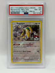 2017 Pokémon League Crismon Invasion Regigigas 1st Place Reverse Holo 84/111 PSA 8 NEAR MINT - MINT