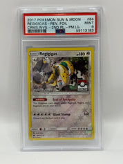 2017 Pokémon League Crismon Invasion Regigigas 2nd Place Reverse Holo 84/111 PSA 9 MINT