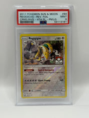 2017 Pokémon League Crismon Invasion Regigigas 4th Place Reverse Holo 84/111 PSA 9 MINT