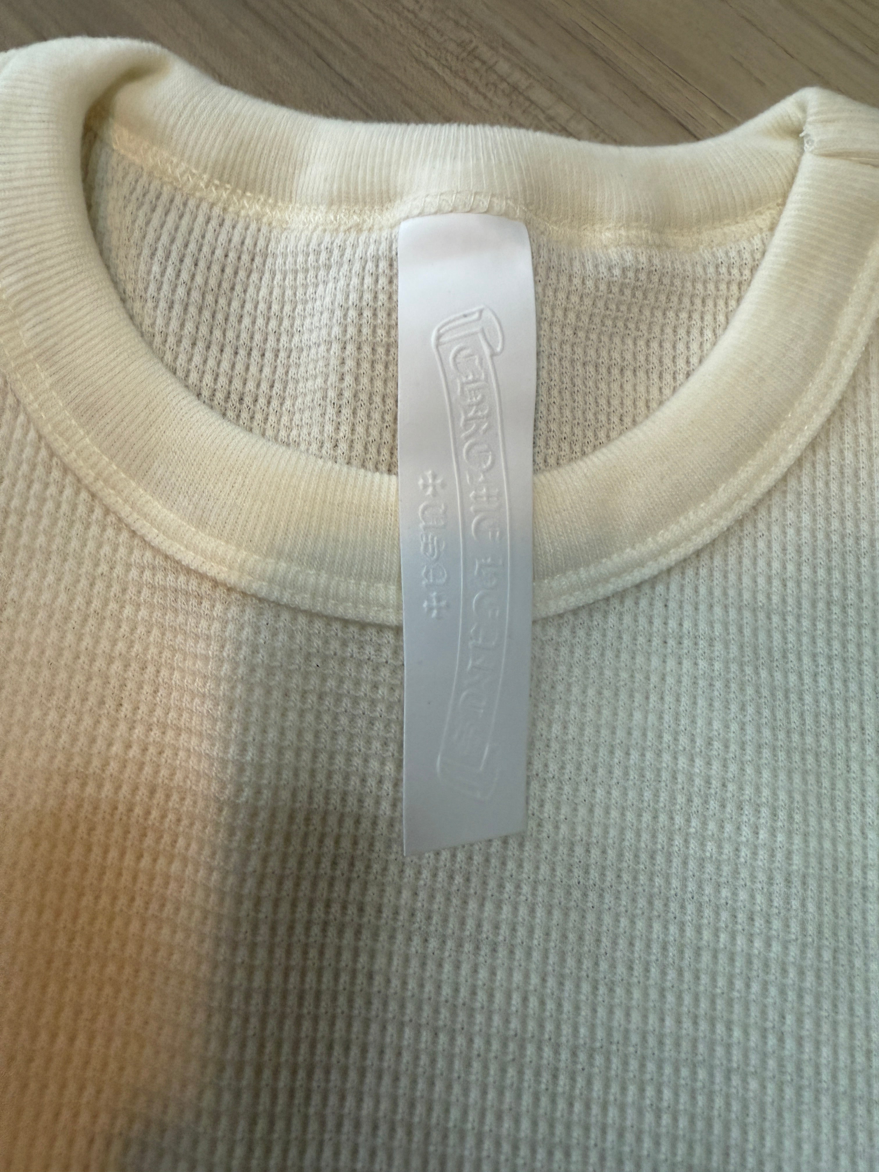 Chrome Hearts Wool Embroidered L/S Thermal Crewneck White