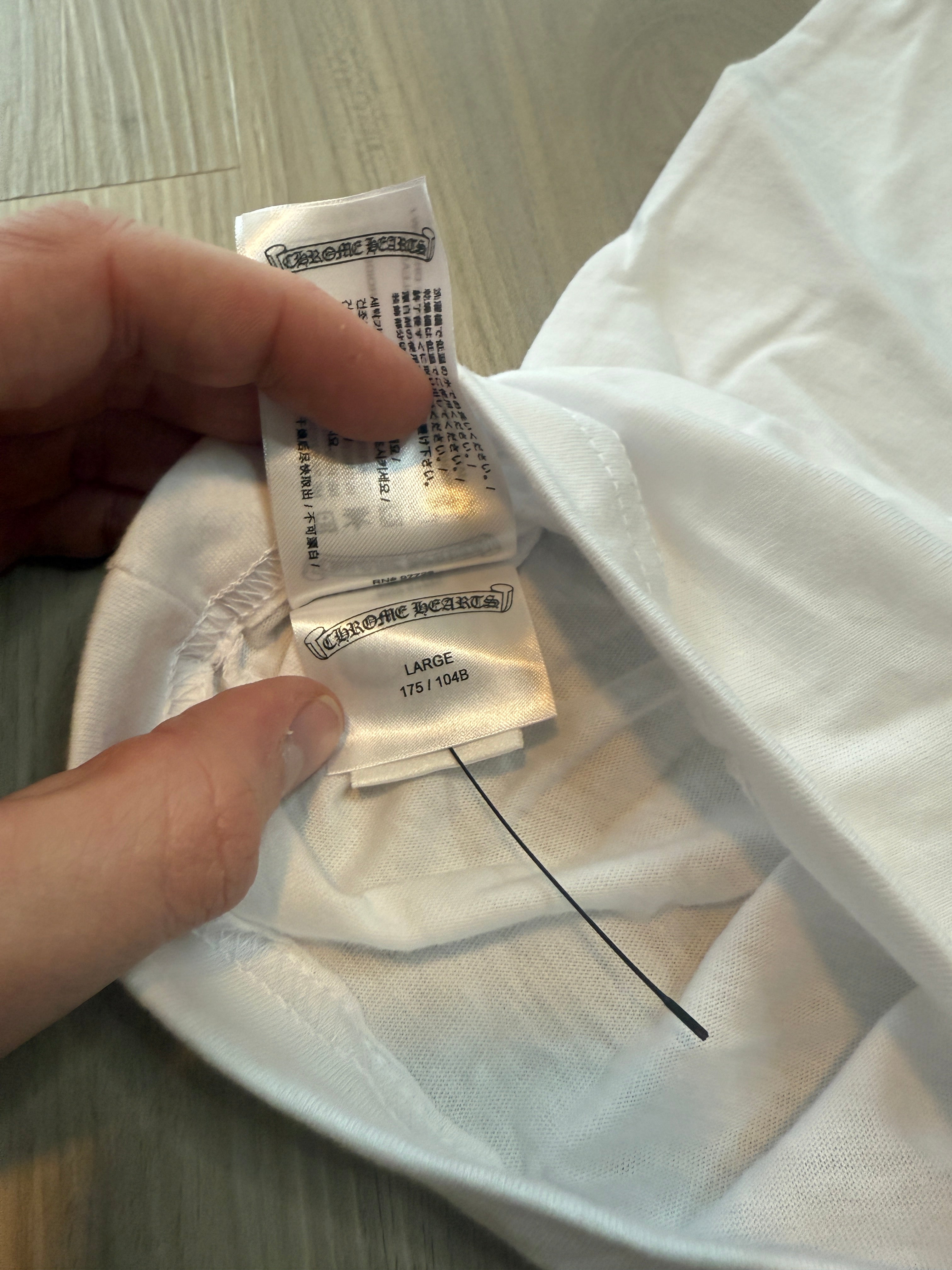 Chrome Hearts 'Love You' Neck Logo T-Shirt White