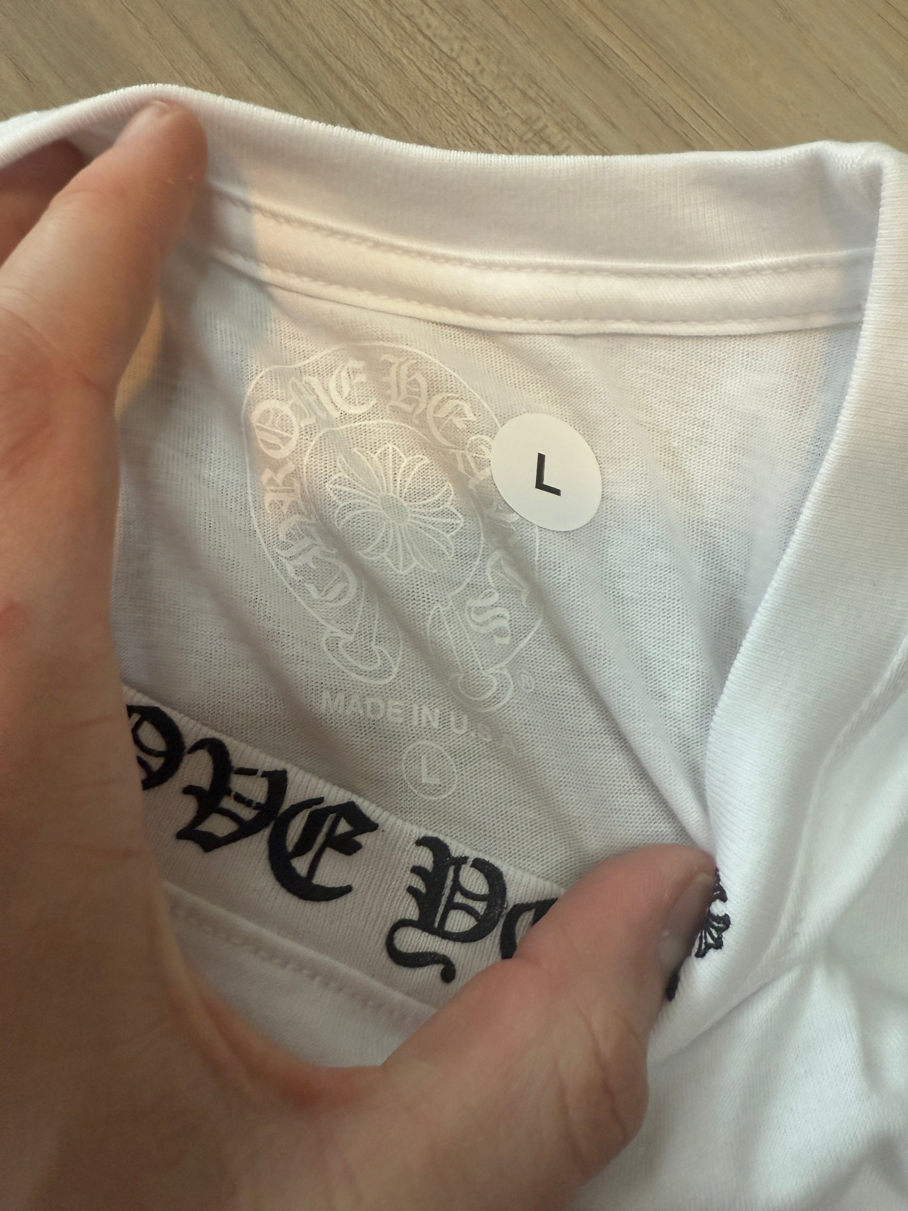 Chrome Hearts 'Love You' Neck Logo T-Shirt White