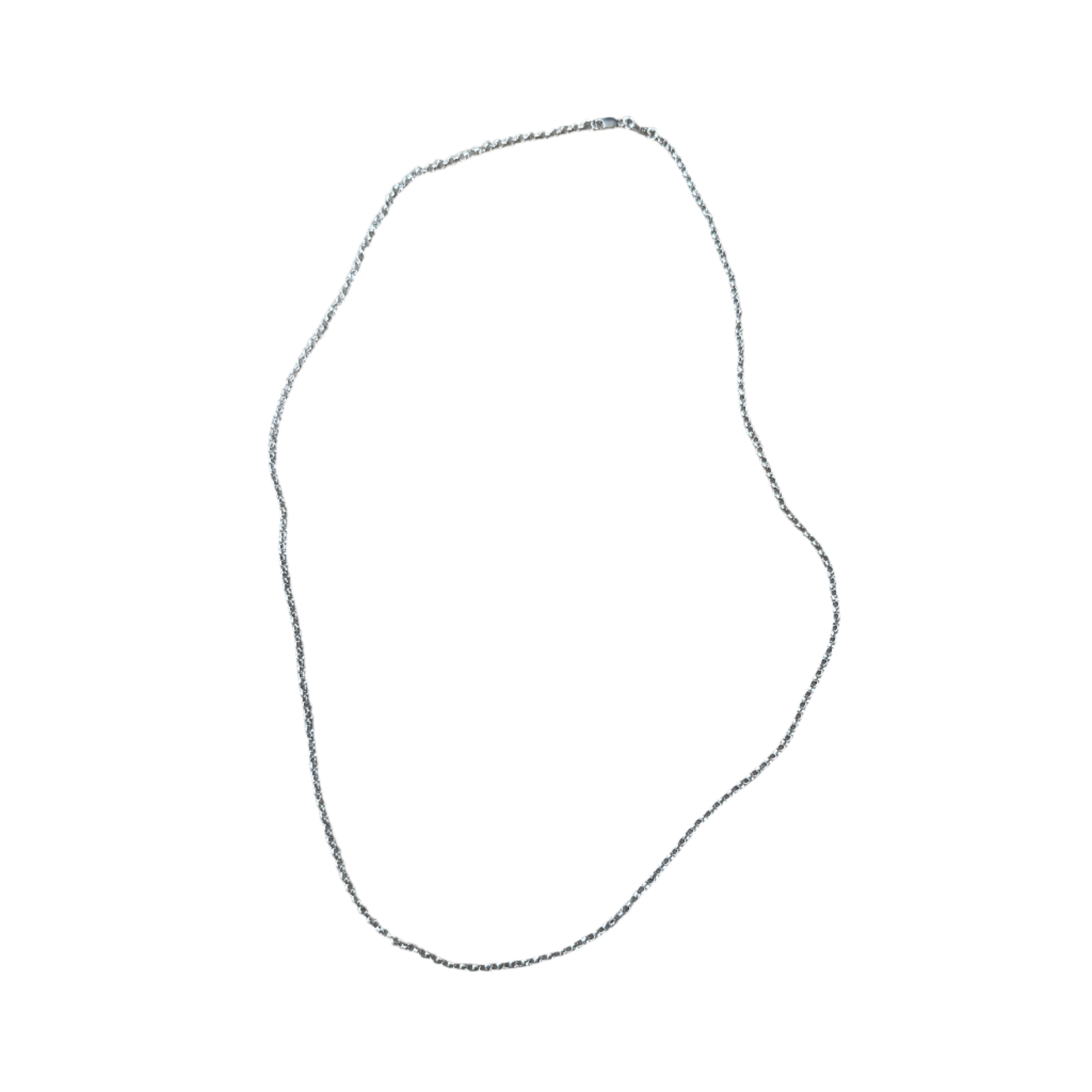 Chrome Hearts Roll Chain Silver Necklace (24”)