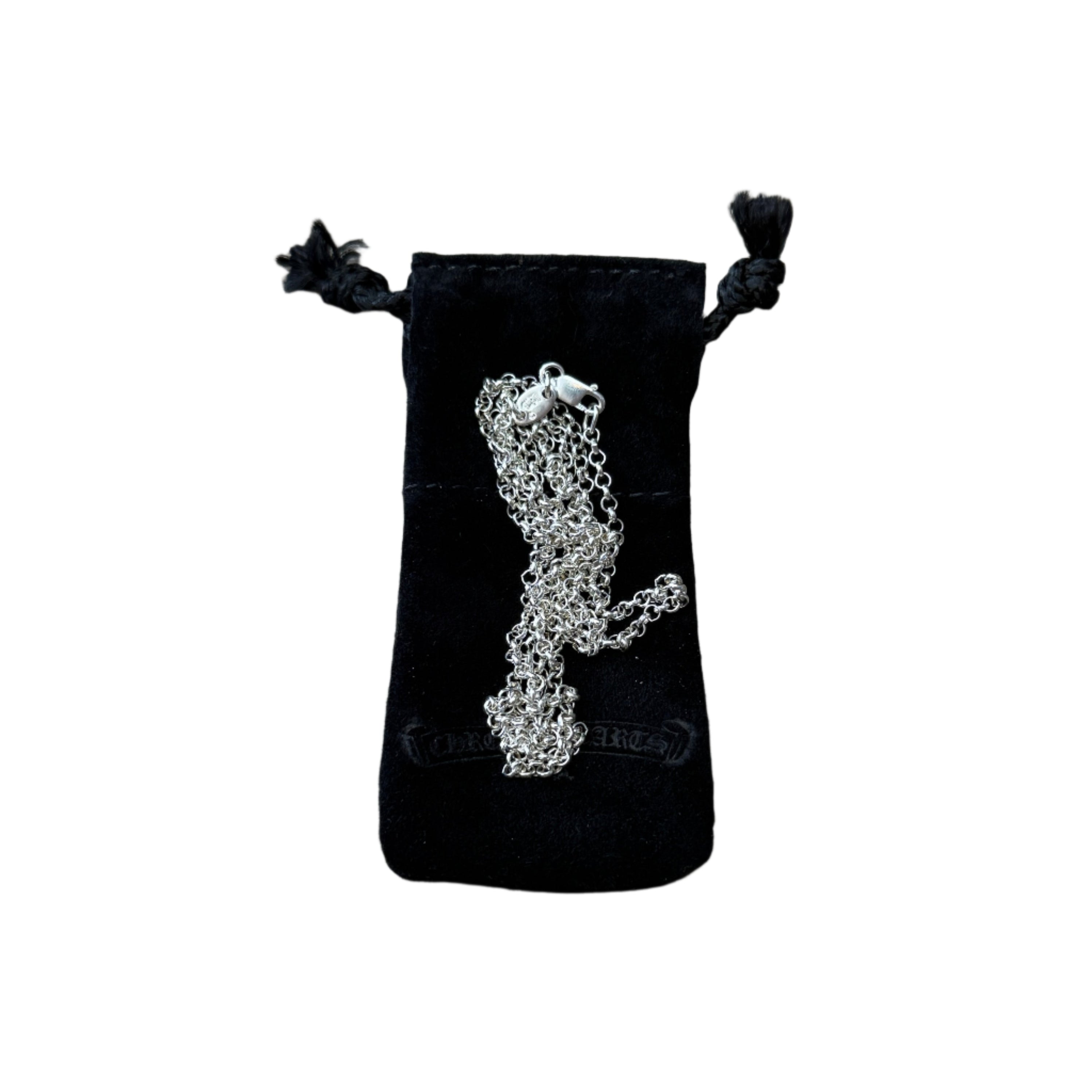 Chrome Hearts Roll Chain Silver Necklace (24”)