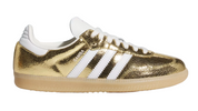 Adidas Samba OG Gold Metallic Cracked Leather (Women's)