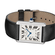 Cartier Tank Must de Cartier Watch, Large Model, Steel, Leather