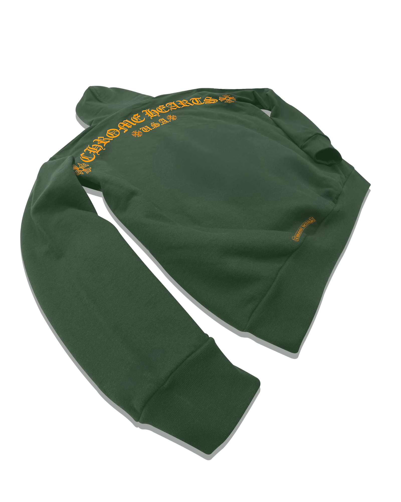 Chrome Hearts Script Hoodie Green & Orange