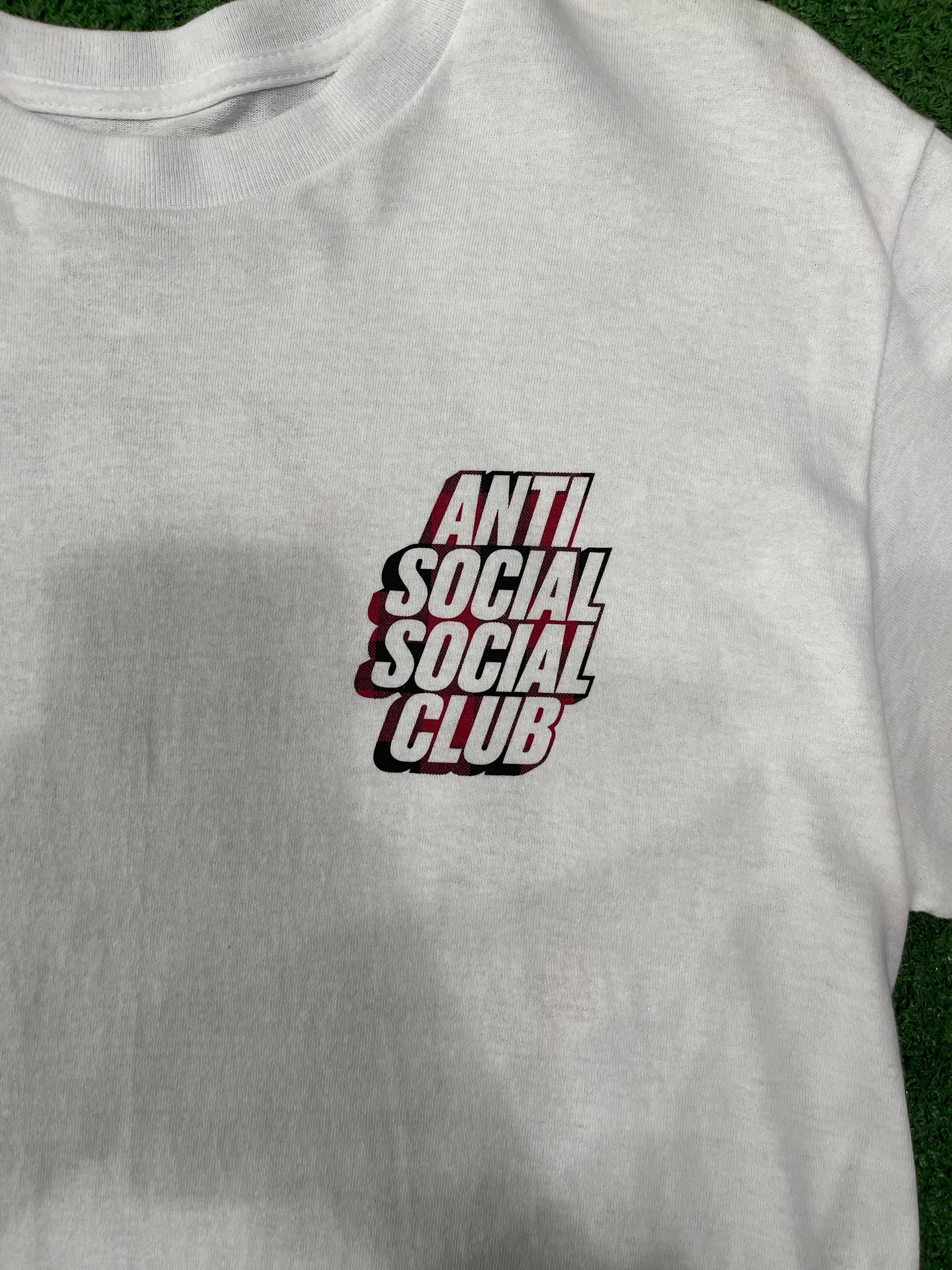 Anti Social Social Club Plaid Red Tee White, T-Shirt - Supra Sneakers