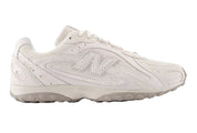 White sneaker with New Balance logo on a white background