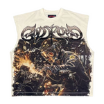 Godspeed Steel Sharpens Steel Sleeveless T-Shirt Bone - Image 1
