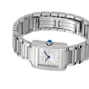 Cartier Tank Française Watch, Small Model, Quartz Movement, Steel, Diamonds