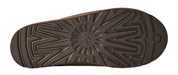 Brown shoe sole with tread pattern on a white background