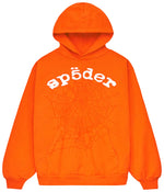 Sp5der Legacy Web Hoodie Orange - Image 1