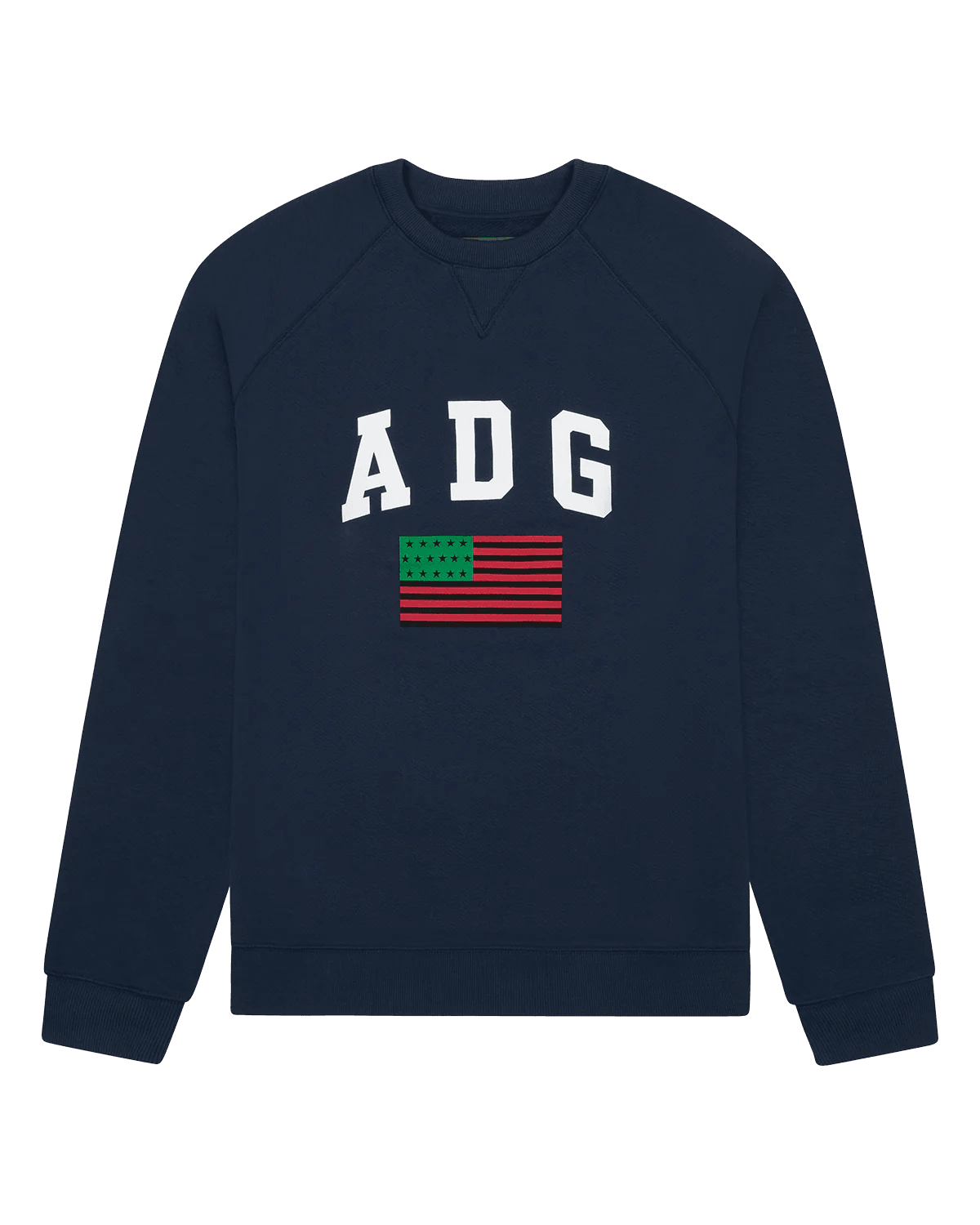 Denim Tears ADG Pan African American Flag Crewneck Blue