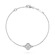 Van Cleef & Arpels Sweet Alhambra bracelet, 1 motif 18K white gold, Diamond