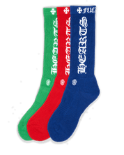 Chrome Hearts 3 Pack CH Logo Socks Multi