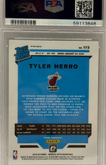 2019 Panini Donruss Optic Tyler Herro Holo Rookie Card #172 PSA 9 MINT - Image 4