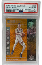 2019 Panini Illusions Tyler Herro Trophy Collection Orange Rookie Card #175 PSA 10 GEM MINT - Image 1