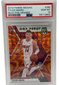 2019 Panini Mosaic Tyler Herro Reaktives Orange Rookie-Karte #280 PSA 10 GEM MINT