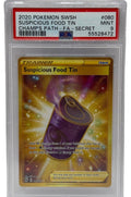 2020 Pokémon Champion's Path Verdächtige Lebensmitteldose Goldene Secret Rare 080/073 PSA 9 MINT