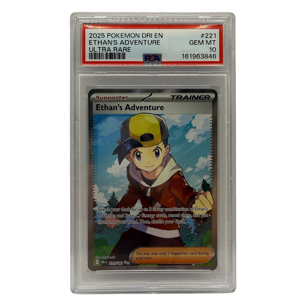2025 Pokémon Destined Rivals Ethan's Adventure #221 PSA 10 GEM MINT — photo 1