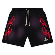 Hellstar Studios Flame Shorts Black & Red