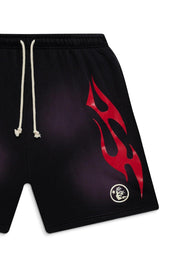 Hellstar Studios Flame Shorts Black & Red