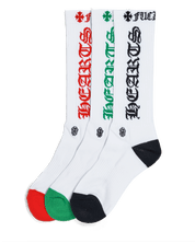 Chrome Hearts 3 Pack CH Logo Socks White