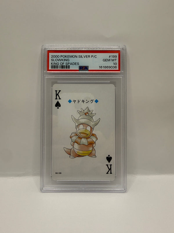 2000 Pokémon Silver Playing Cards Slowking King of Spades #199 PSA 10 GEM MINT