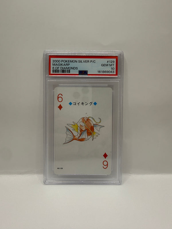 2000 Pokémon Silver Playing Cards Magikarp 6 of Diamonds #129 PSA 10 GEM MINT
