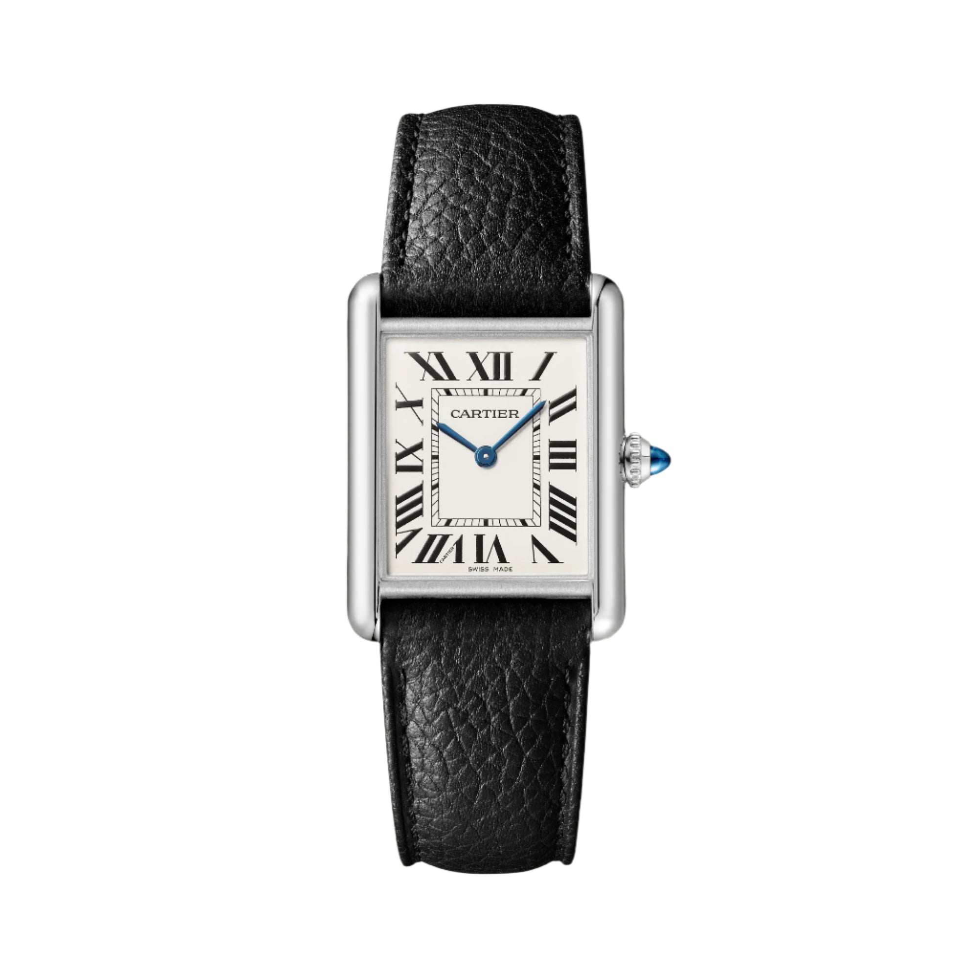 Cartier Tank Must de Cartier Watch, Large Model, Steel, Leather