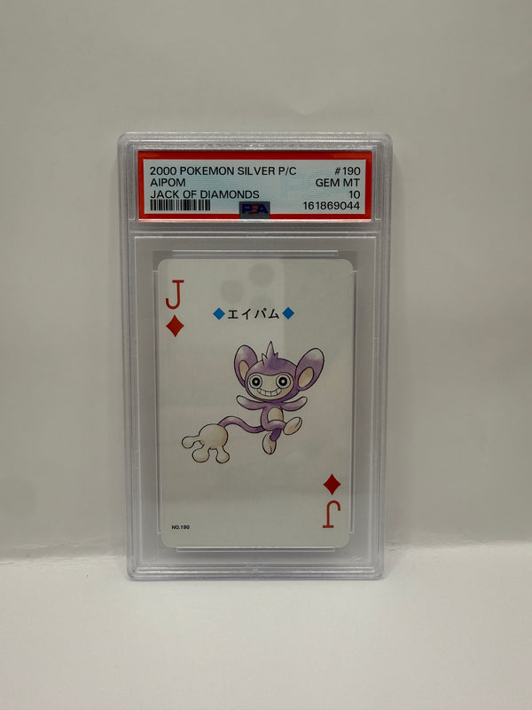 2000 Pokémon Silver Playing Cards Aipom Jack of Diamonds #190 PSA 10 GEM MINT