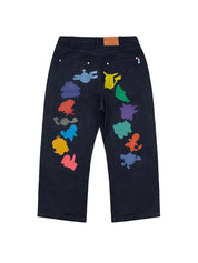 Vandy the Pink X Pokémon Pokémon Multi-Color Silhouettes Denim Jeans (ComplexCon)