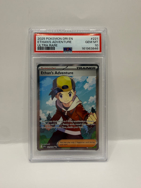2025 Pokémon Destined Rivals Ethan's Adventure #221 PSA 10 GEM MINT