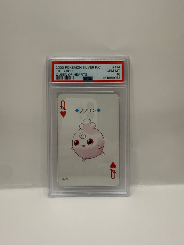 2000 Pokémon Silver Playing Cards Igglybuff Queen of Hearts #174 PSA 10 GEM MINT