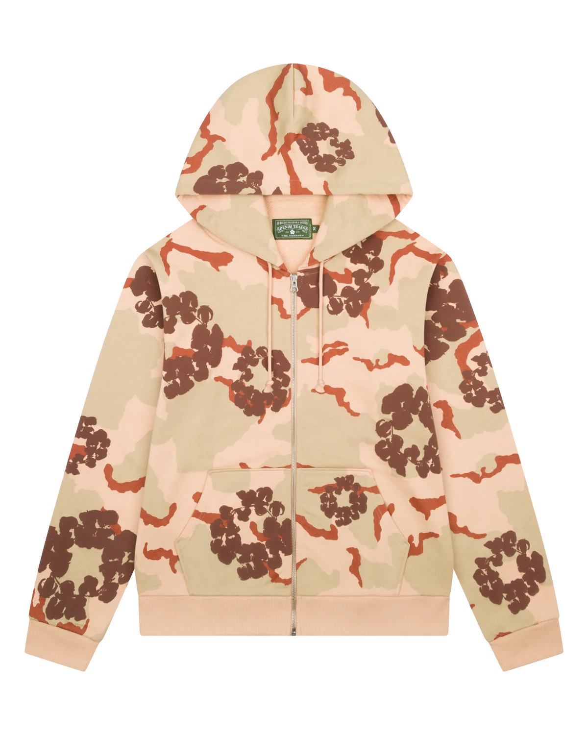 Denim Tears Desert Storm Tan Camo Cotton Wreath Zip Hoodie