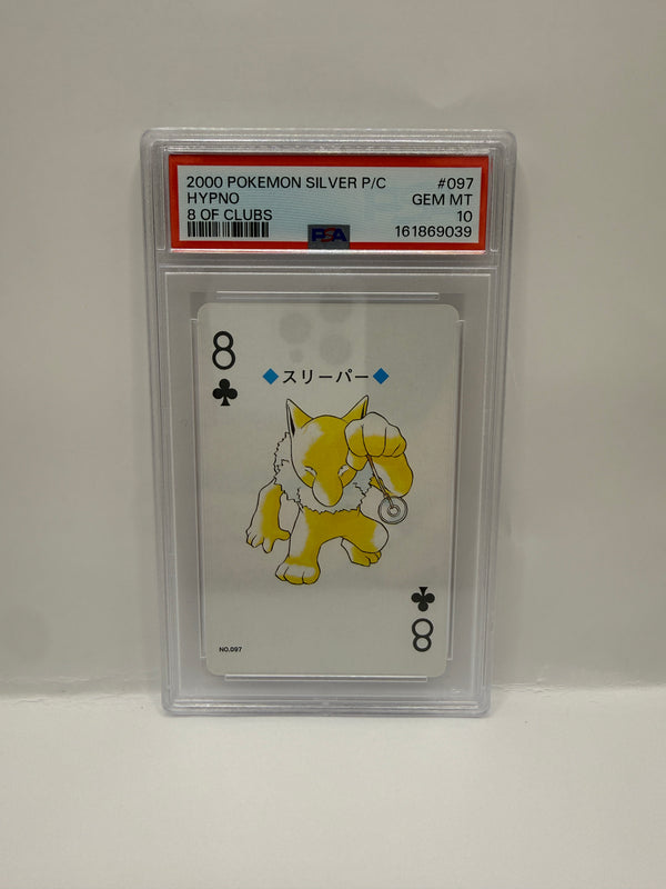 2000 Pokémon Silver Playing Cards Hypno 8 of Clubs #097 PSA 10 GEM MINT