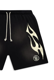 Hellstar Studios Flame Shorts Black & White